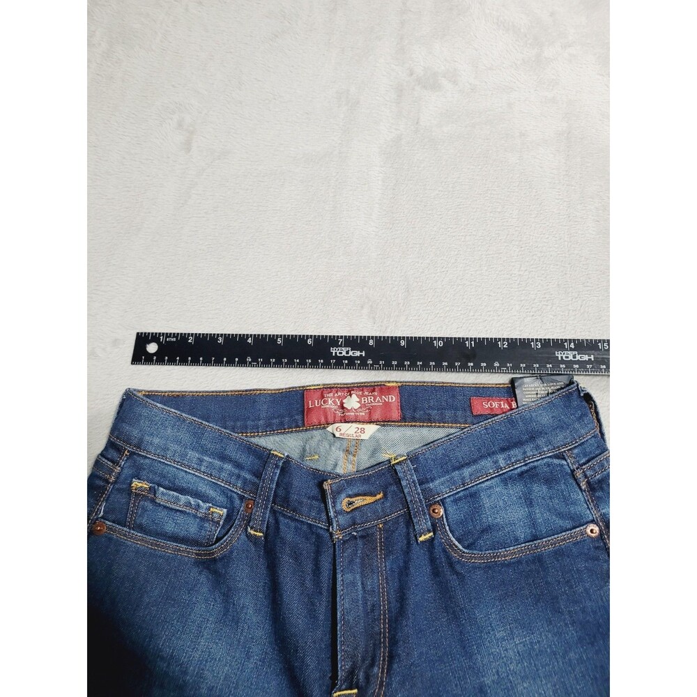 Lucky Brand Women’s Sofia Boot Jeans Size 6/28 Dark Wash 32” Inseam Bootcut NWT - Picture 13 of 16